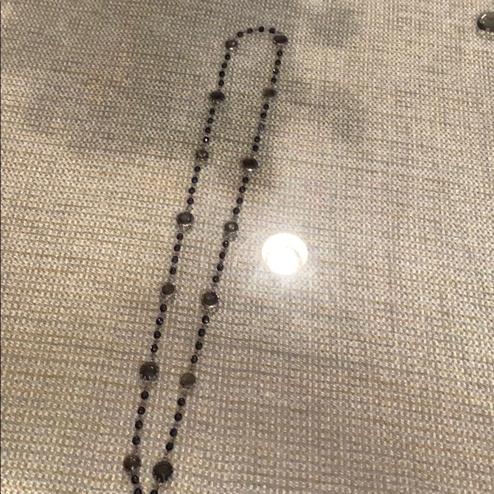 Long black necklace